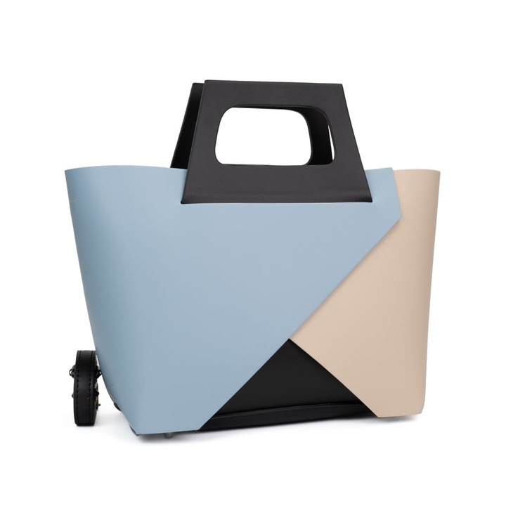 Poseta Piele Mathilda - Bleu, Geanta Office din Piele Naturala, Geanta, Genti