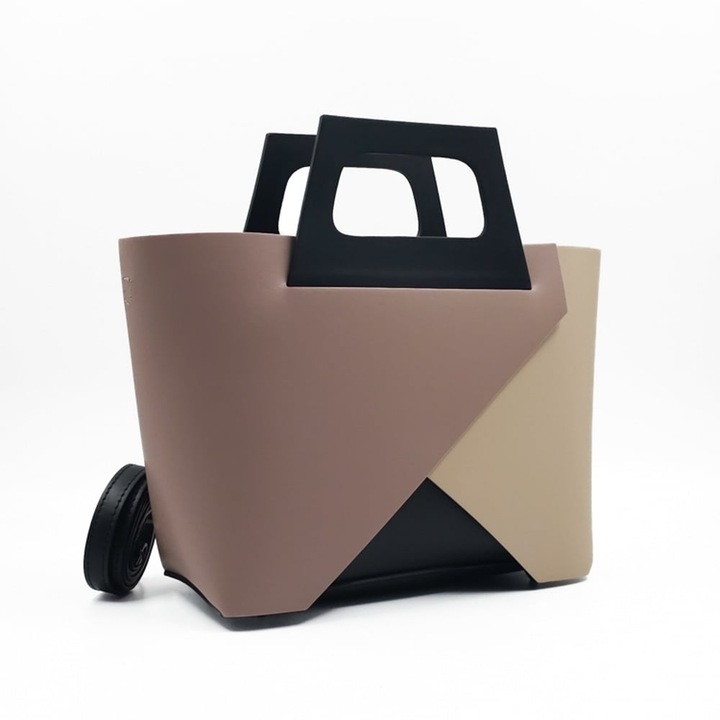 Poseta Piele Mathilda - Crem, Geanta Office din Piele Naturala, Geanta, Genti