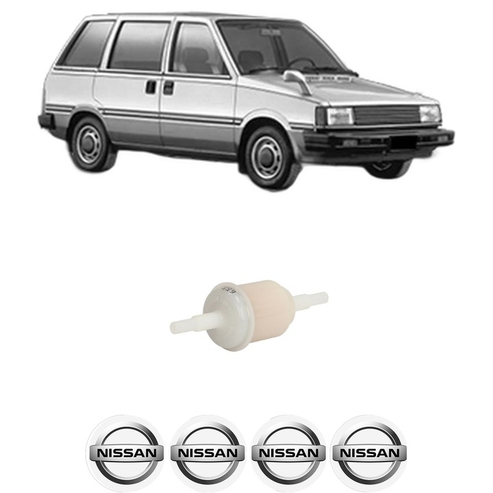 Filtru combustibil NISSAN PRAIRIE (M10, NM10) 1.5 S (M10) din 1984-1987 KW 55 CP 75 CMC 1488, Bosch, Auto, 4x Stickere auto cu NISSAN