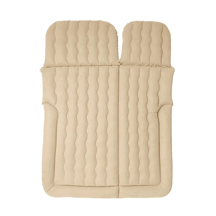 Надуваем матрак за кола, бежов, 175x130см, комплект за пътуване