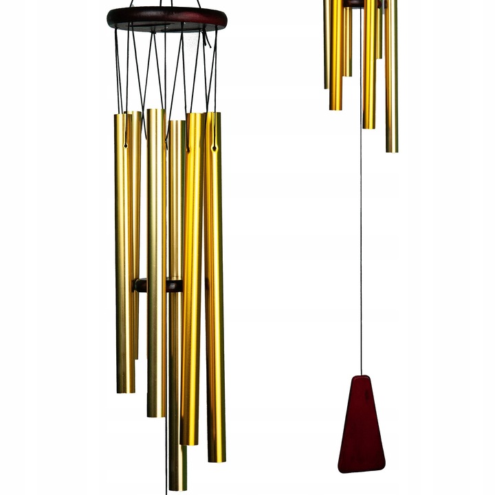 Clopotei de vant – clopotei metalici cu 6 tuburi pentru exterior - Lungime 75 cm