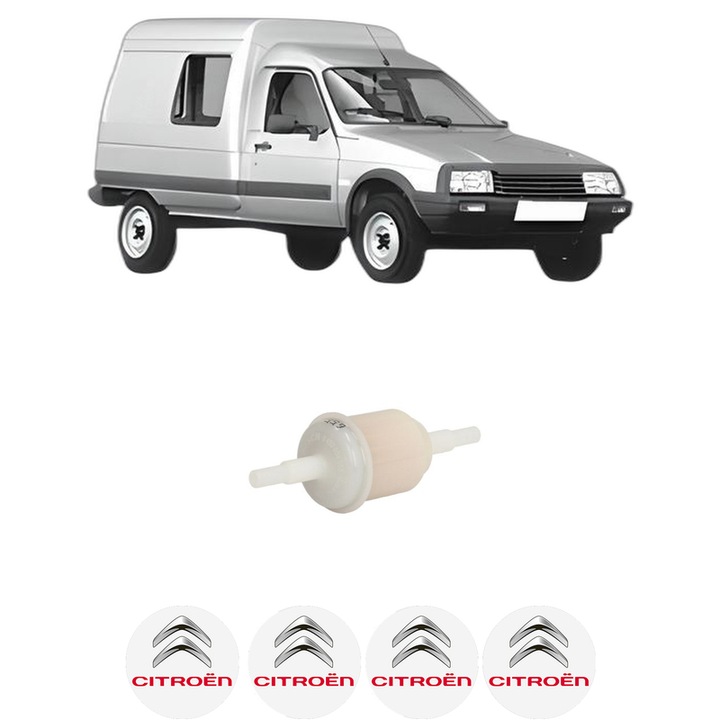 Filtru combustibil CITROEN C15 Estate 1.4 din 1987-1992 KW 49 CP 67 CMC 1360, Bosch, Auto, 4x Stickere auto cu CITROEN