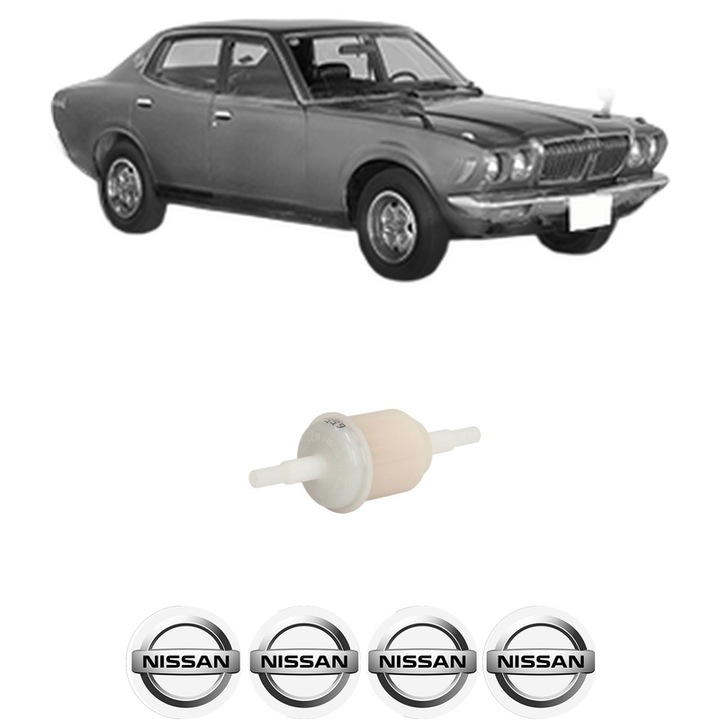 Filtru combustibil NISSAN BLUEBIRD (B610) (610) 1.8 din 1974-1979 KW 65 CP 88 CMC 1770, Bosch, Auto, 4x Stickere auto cu NISSAN