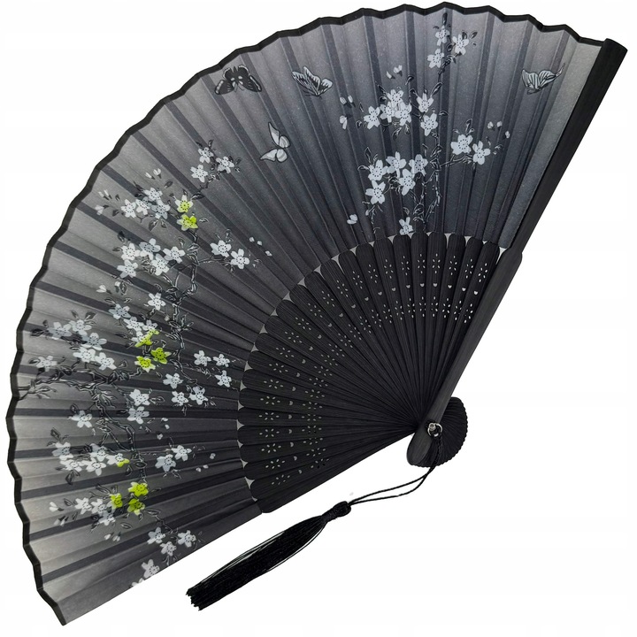 Сгъваем ветрило MIVELIS сив от дърво 21x37 см, елегантен, компактен