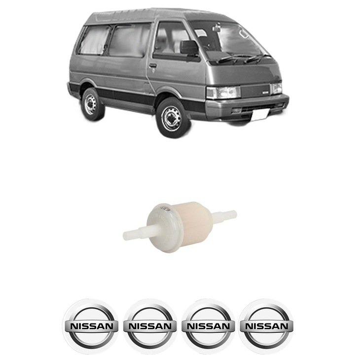 Filtru combustibil NISSAN VANETTE Bus (KC120) 1.2 din 1982-1984 KW 47 CP 64 CMC 1171, Bosch, Auto, 4x Stickere auto cu NISSAN