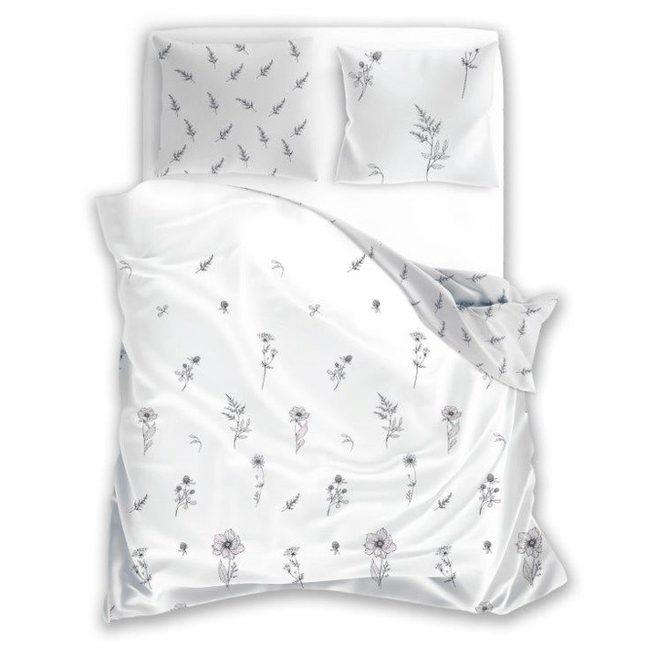 Ágynemű, Faro, Letni Sen, 160x200cm, 3 részes, pamut, fehér