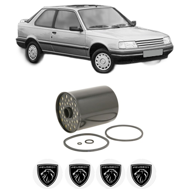 Filtru combustibil PEUGEOT 309 I (10C, 10A) 1.9 D din 1986-1989 KW 47 CP 64 CMC 1905, Bosch, Auto, 4x Stickere auto cu PEUGEOT
