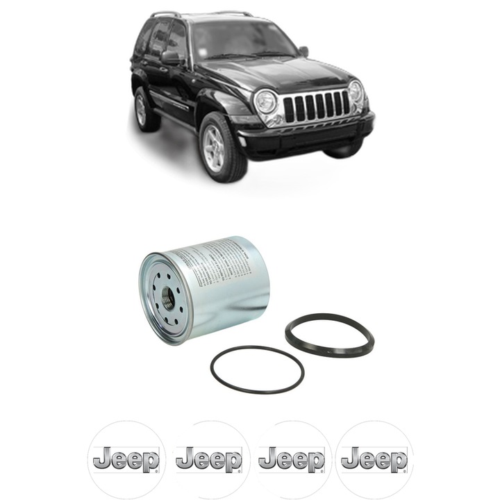 Filtru combustibil JEEP CHEROKEE (KJ) 2.5 CRD 4x4 din 2001-2008 KW 105 CP 143 CMC 2499, Bosch, Auto, 4x Stickere auto cu JEEP