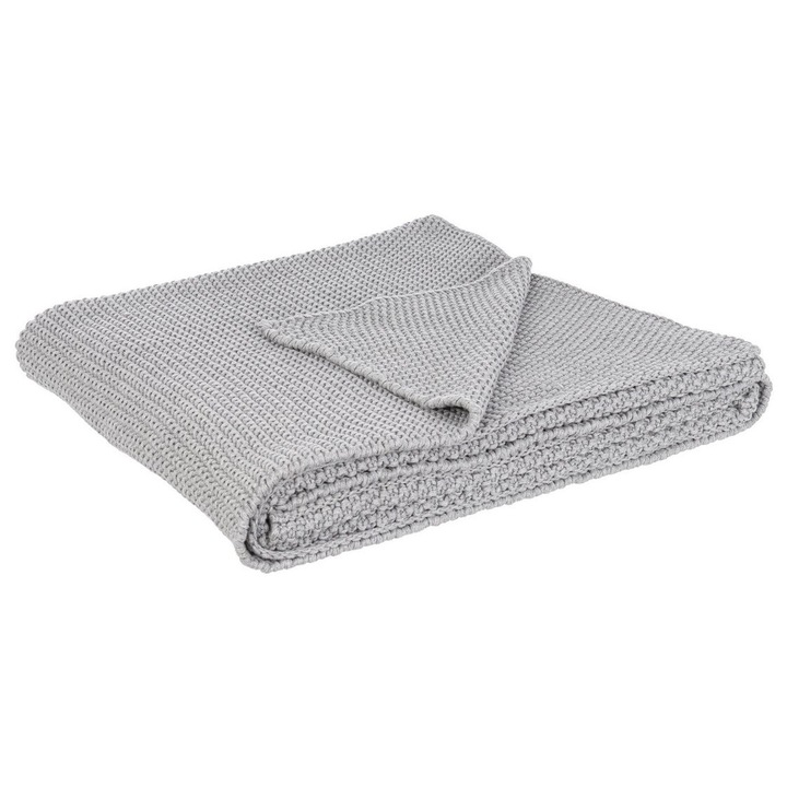 Сиво памучно одеяло Kleophe 130x170 см