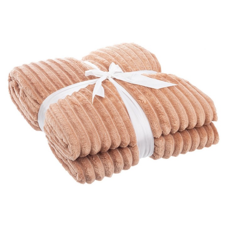 Patura poliester maro Rachele 150x200 cm