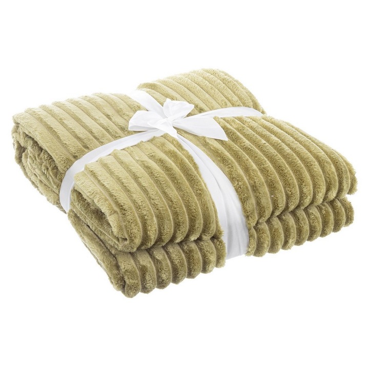 Patura poliester verde olive Rachele 150x200 cm