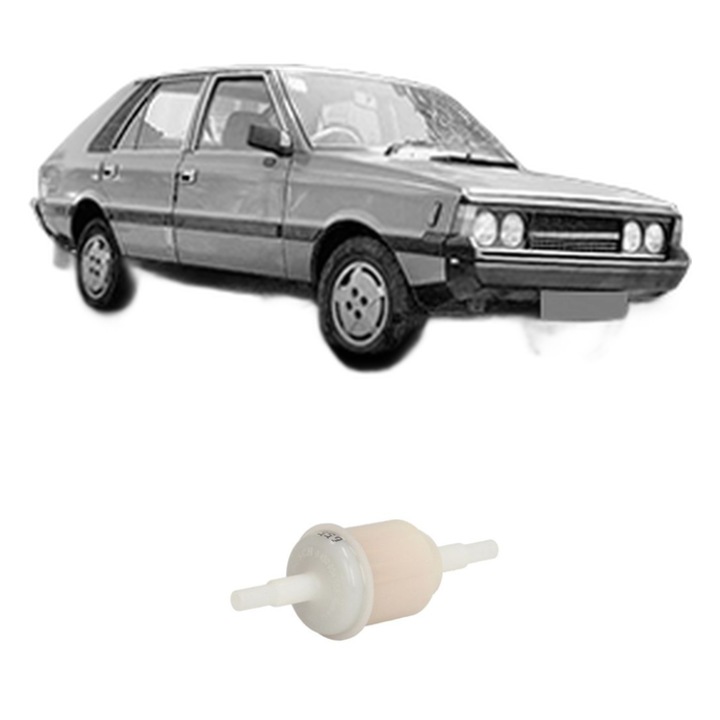 Filtru combustibil FSO POLONEZ I 1.5 din 1977-1988 KW 55 CP 75 CMC 1481, Bosch, Auto, 4x Stickere auto cu FSO