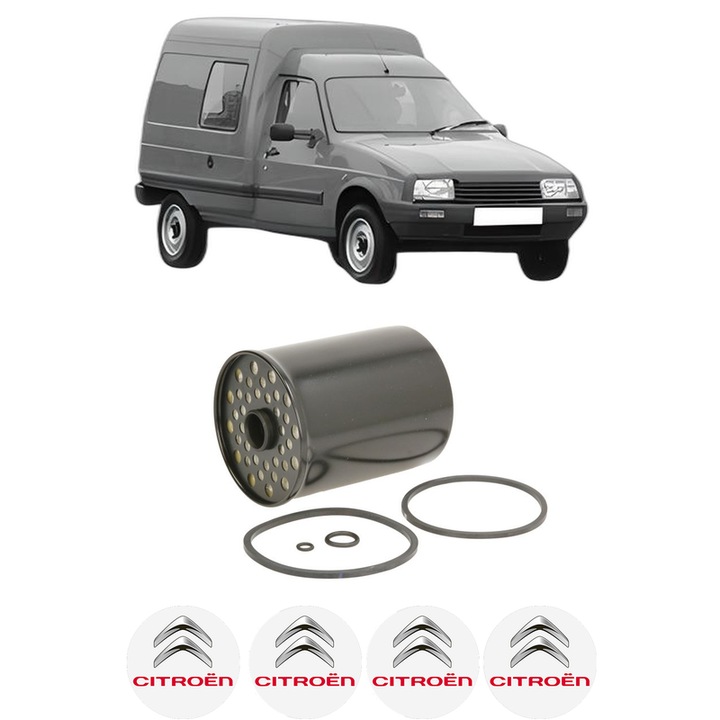 Filtru combustibil CITROEN C15 Box Body/MPV (VD_) 1.8 D din 1986-2000 KW 44 CP 60 CMC 1769, Bosch, Auto, 4x Stickere auto cu CITROEN