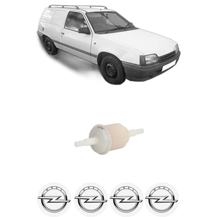 Filtru combustibil OPEL KADETT E Estate Van (T85) 1.2 (C70, D70) din 1984-1986 KW 40 CP 55 CMC 1196, Bosch, Auto, 4x Stickere auto cu OPEL