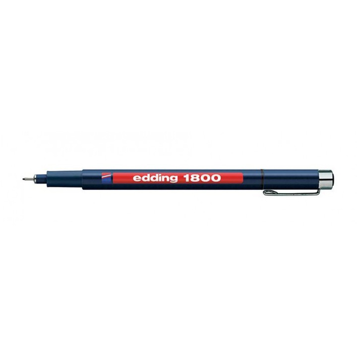 Liner Edding 1800, desen tehnic, varf 0.1 mm, negru