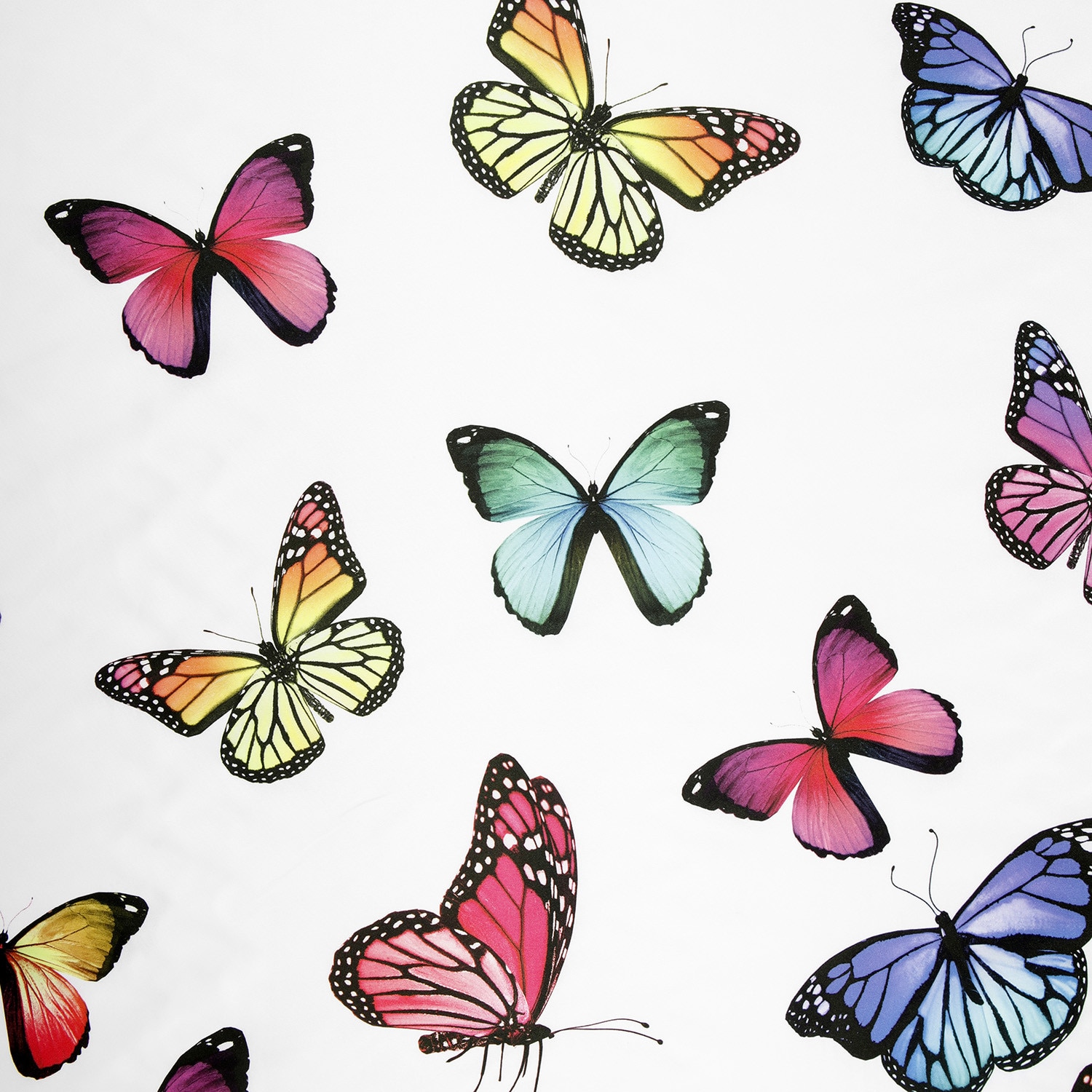 Material textil Raso Stampa Farfalle Linea Oro multicolor cm 280