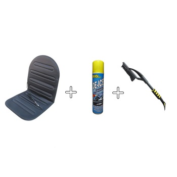 Pachet de iarna (3 produse) Husa Auto cu Incalzie 12V + Curatator gheata/perie cu maner softgrip + Spray dezghetat parbrizul, 300ml + odorizant Metru Patrat CADOU Pachet de iarna (3 produse) Husa Auto cu Incalzie 12V + Curatator gheata/perie cu maner softgrip + Spray dezghetat parbrizul, 300ml + odorizant Metru Patrat CADOU