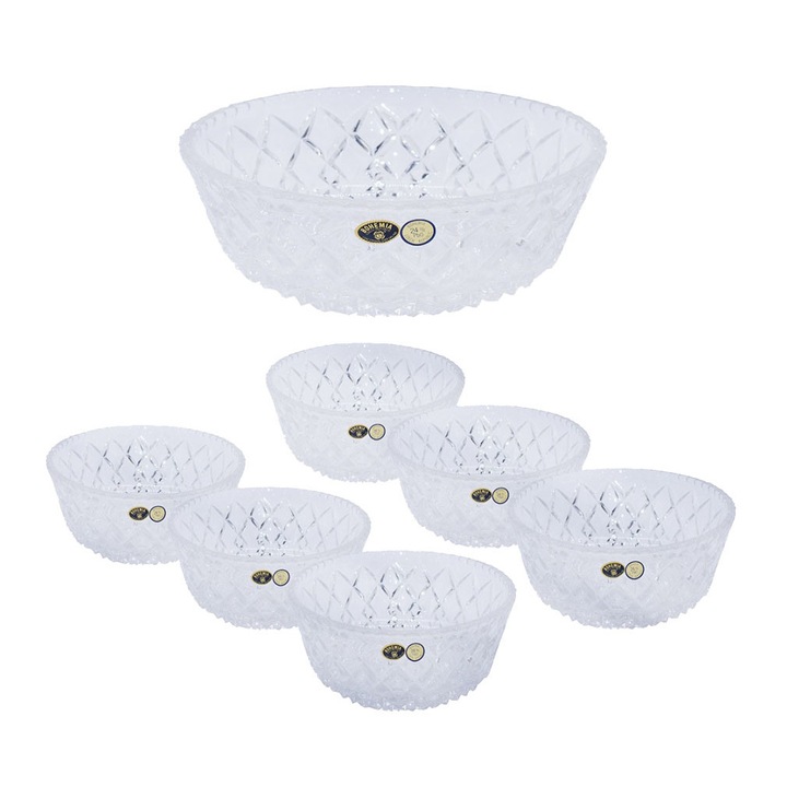 Set 6 + 1 boluri cristal