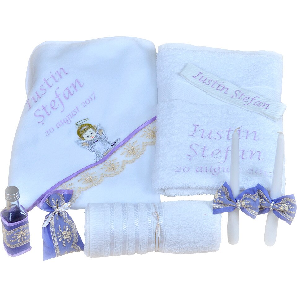 Trusou botez complet Ingeras, personalizarea inclusa, Couture Bebe