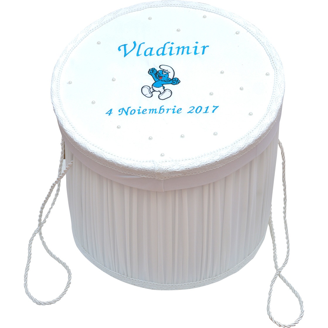 Cutie pentru trusou de biserica, Strumfi- personalizare inclusa