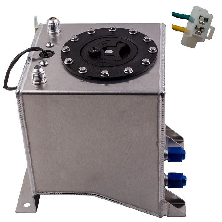 Резервоар за гориво, 2.5 галона, алуминий 6061-T6, 8x8.25x10 инча, 10AN, с пяна, устойчива на експлозия