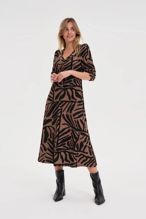 Rochie midi maro, Coffee