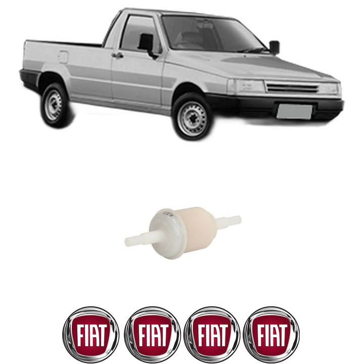 Filtru combustibil FIAT FIORINO Pick up (146_) 1.3 din 1988-1994 KW 49 CP 67 CMC 1301, Bosch, Auto, 4x Stickere auto cu FIAT