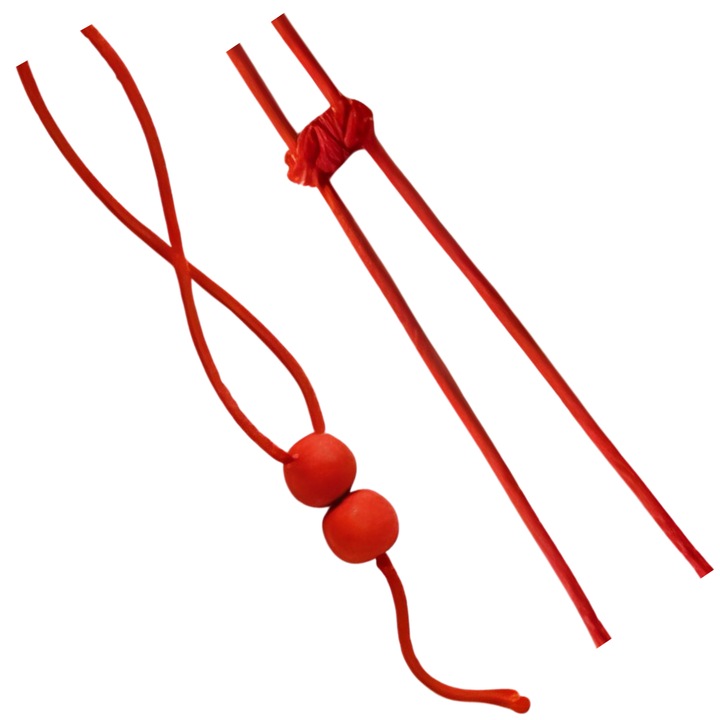 Set 2 ate rezerva kendama 55cm, durabile, flexibile, cu margeluta montare