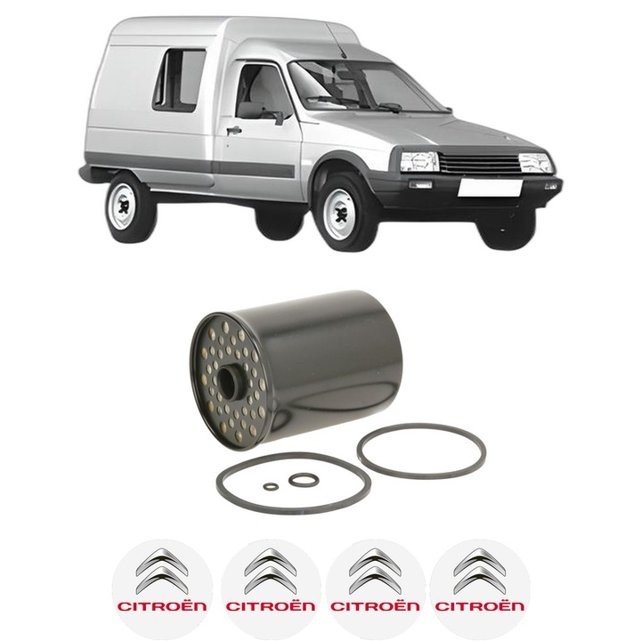 Filtru combustibil CITROEN C15 Estate 1.8 D din 1987-2000 KW 44 CP 60 CMC 1769, Bosch, Auto, 4x Stickere auto cu CITROEN