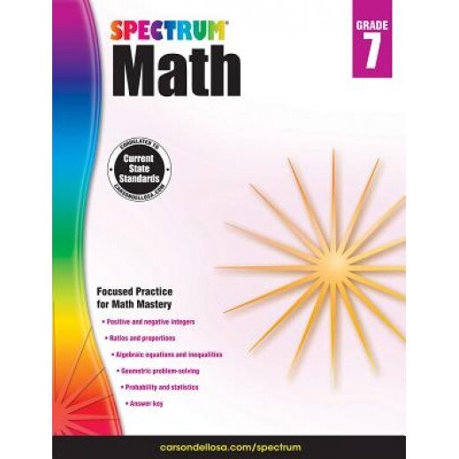 Spectrum Math Workbook, Grade 7, Spectrum (Compiled by)