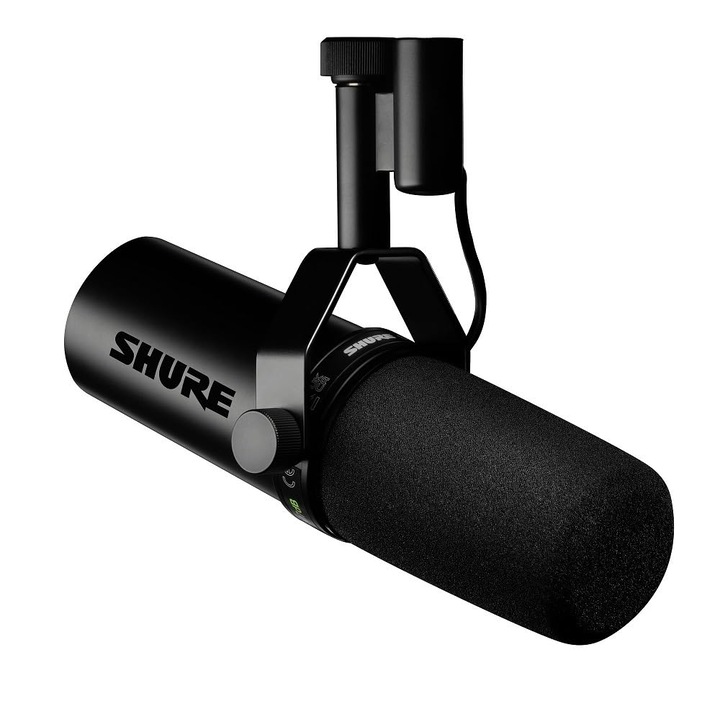 Динамичен микрофон Shure SM7Db, вграден предусилвател, широки честоти, черен