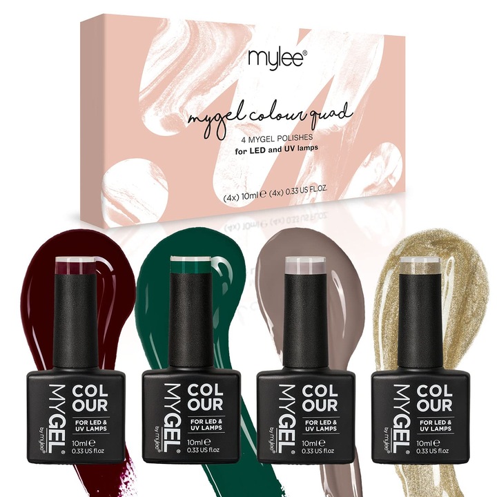 Set oja gel Mylee Festive Favourites 4x10ml, semipermanent, multicolor