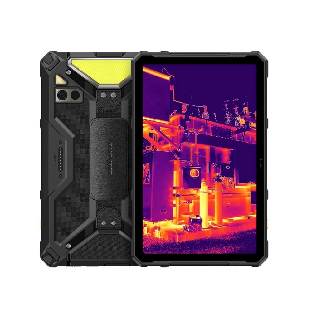 Tableta Ulefone Armor Pad 4 Ultra Thermal, Procesor MediaTek Dimensity 6300 5G, Ecran IPS 10.36", 8GB RAM, 256GB Flash, 50MP, Wi-Fi, Bluetooth, GPS, Face ID, Android, 5G, Dual SIM, Fara incarcator Negru