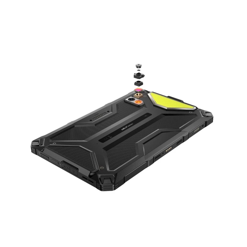 Tableta Ulefone Armor Pad 4 Ultra Thermal, Procesor MediaTek Dimensity 6300 5G, Ecran IPS 10.36", 8GB RAM, 256GB Flash, 50MP, Wi-Fi, Bluetooth, GPS, Face ID, Android, 5G, Dual SIM, Fara incarcator Negru