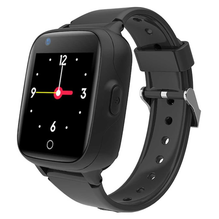 Смарт часовник за деца LUMAUDiO® Spot 4G LTE с прецизен GPS, шпионски мониторинг, аудио разговори, SOS бутон, 3 дни живот на батерията, водоустойчив IPX7, черен