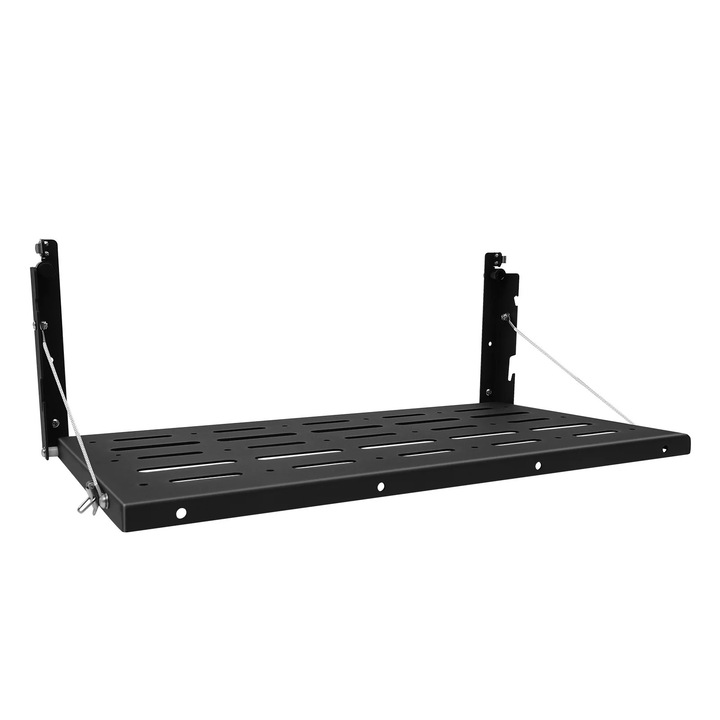 Сгъваема маса, монтаж в багажник, издръжлива метална конструкция, черна, 60х31см