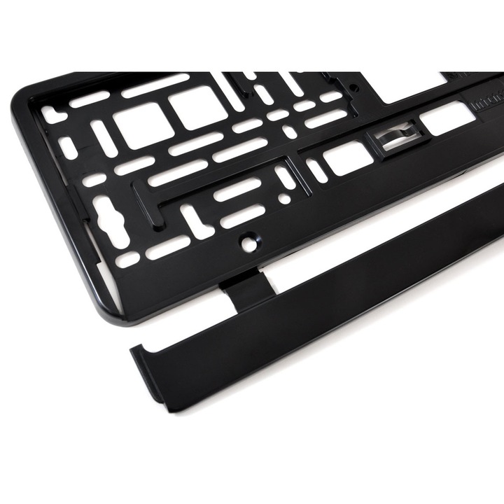 Suport numar inmatriculare negru 52.3 x 11cm
