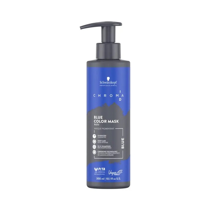Masca coloranta, Schwarzkopf Professional, Chroma ID, Blue-Albastru, 300ml