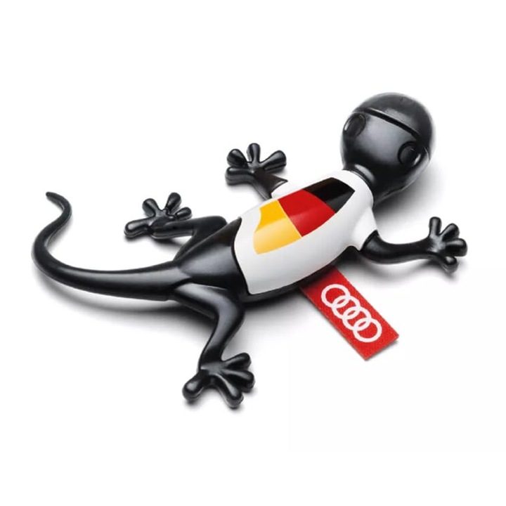 Audi Gecko Spicy autóillatosító, fekete, fehér, méretei 85x87x009cm