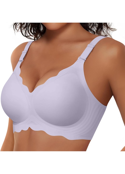 TUNANAN - Sutien dama, Sutiene fara cusaturi moale, bustiera​ confortabil push up, Violet