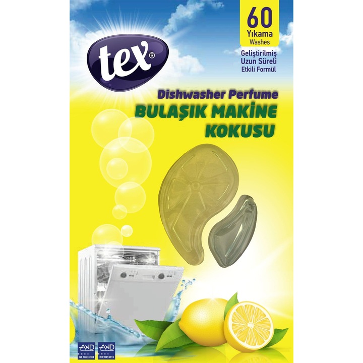 Odorizant pentru masina de spalat vase TEX Lemon, 60 spalari