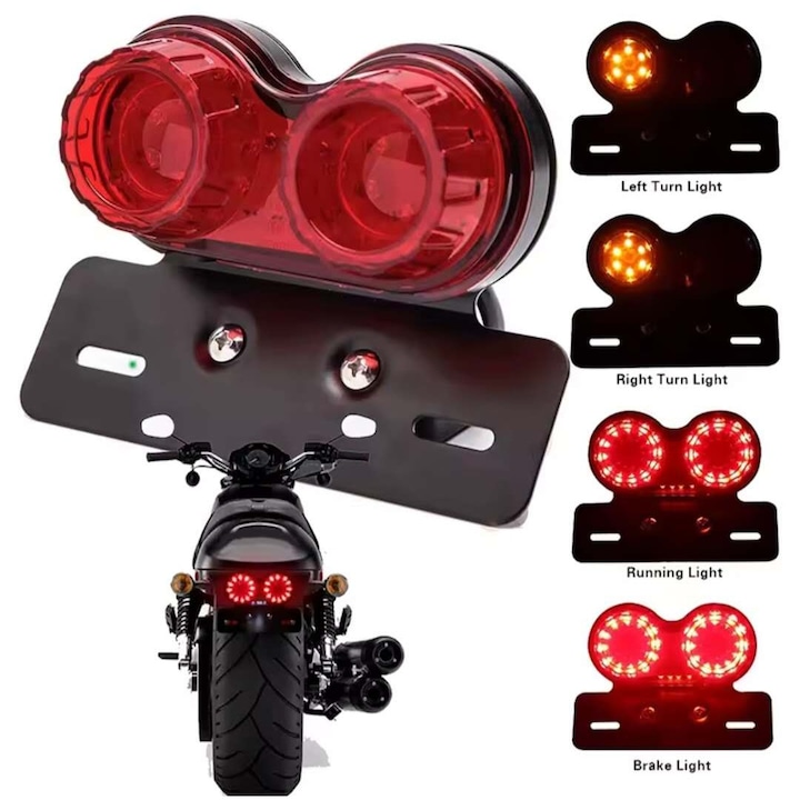Lampa Stop Spate cu LED MOTO SCUTER ATV Multi-functionala LED pentru Motocicleta – Model 2 – Harley – Universala