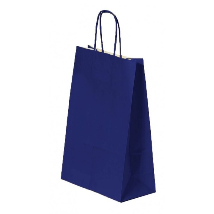 Set 100 de Pungi Cadou Model Albastru Inchis, 25x14x30 cm