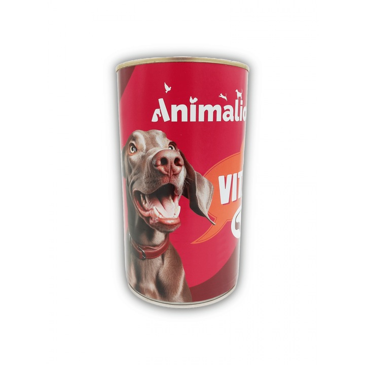 Hrana umeda pentru caini, cu vita, Animalio, 12 x 415g /set