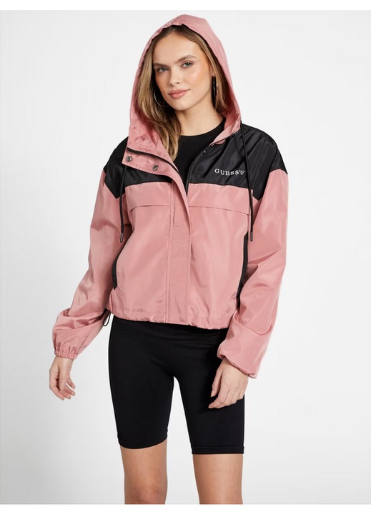 Jachetă GUESS, Eco Laureen, roz pal, Roz pal