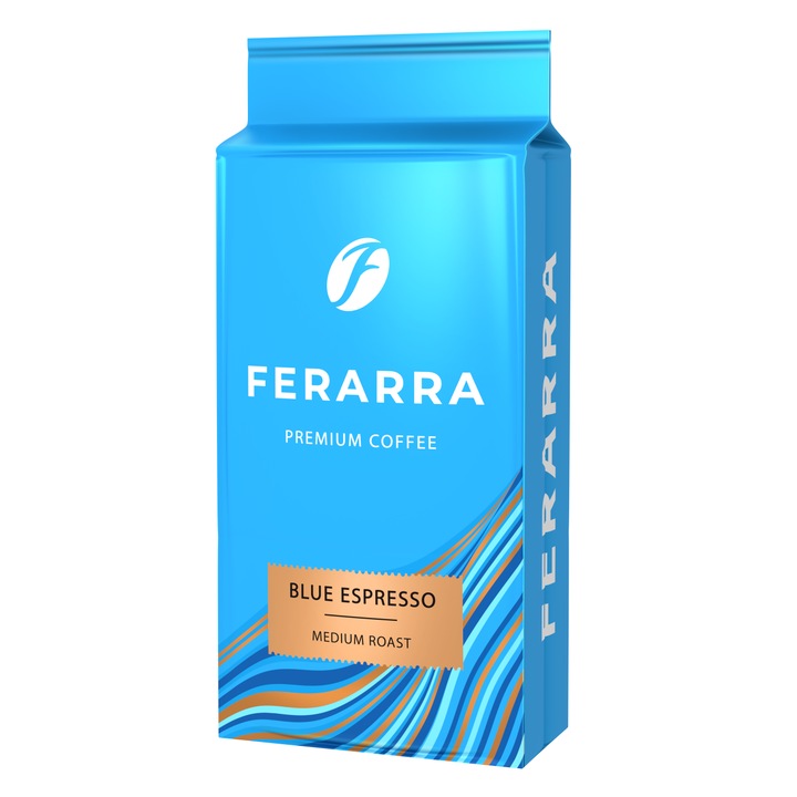 Cafea prăjită și măcinată, FERARRA, Robusta și Arabica, 250g