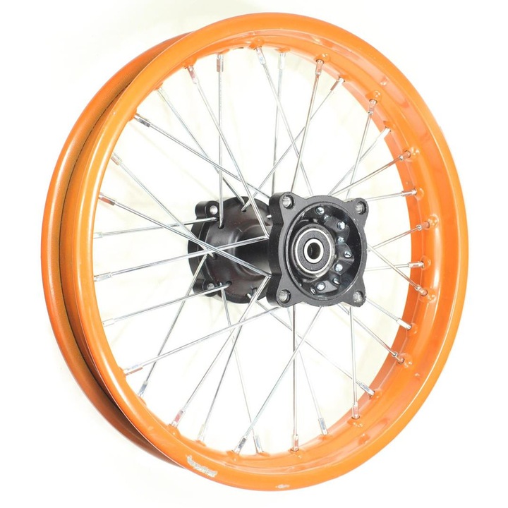 Roata spate cross 1.85-14'', 125cc, cerc portocaliu
