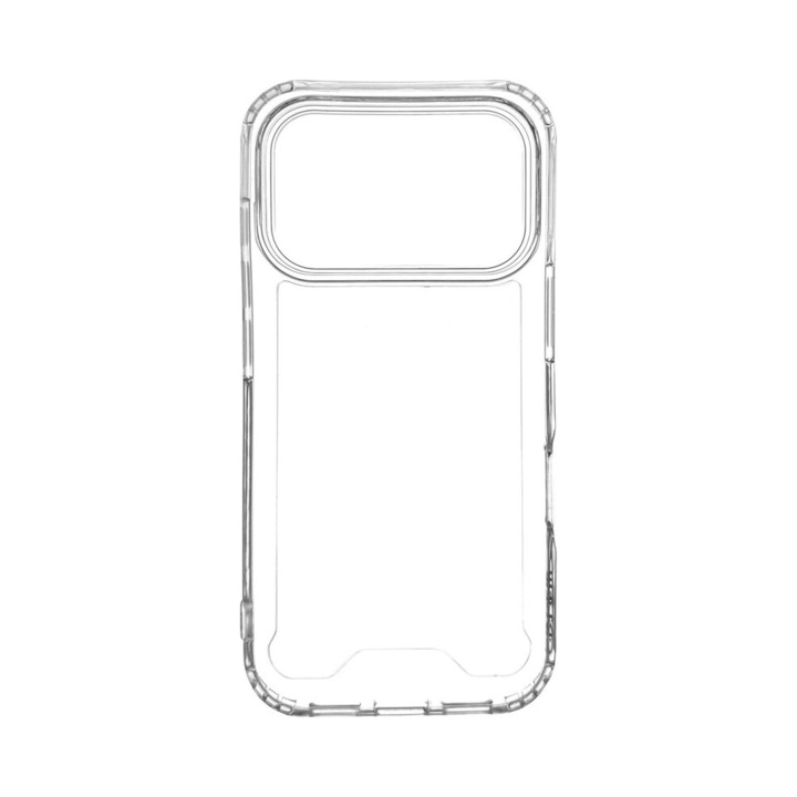 Husa de protectie CENTO Como compatibila cu Apple Iphone 17 Pro Max, Transparent, Silicon Premium, Slim, colturi intarite, Anti zgarieturi, Anti soc, cu margini ridicate pentru protectia ecranului si a camerei