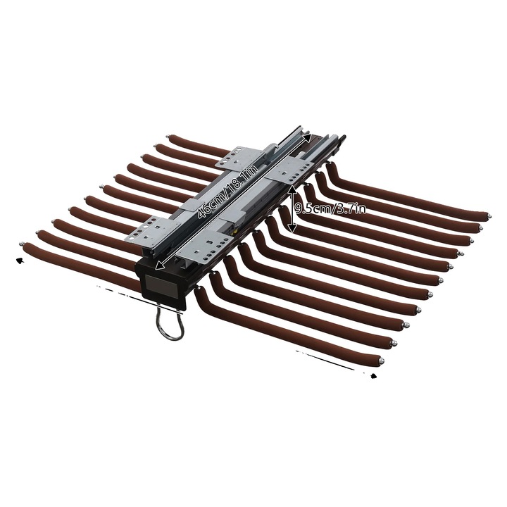 Прибираща се стойка за панталони, оптимизиран дизайн, спестяване на място, метал и пластмаса, регулируеми размери