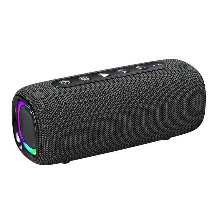 Veioza cu design rotativ in forma de copac, 15W, incarcare wireless, lumina RGB dimabila, multicolor